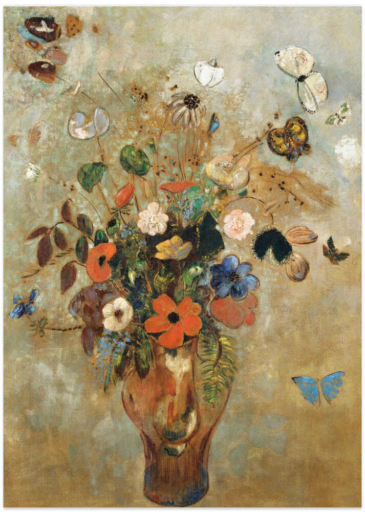 Still Life With Flowers - Art Print by Odilon Redon