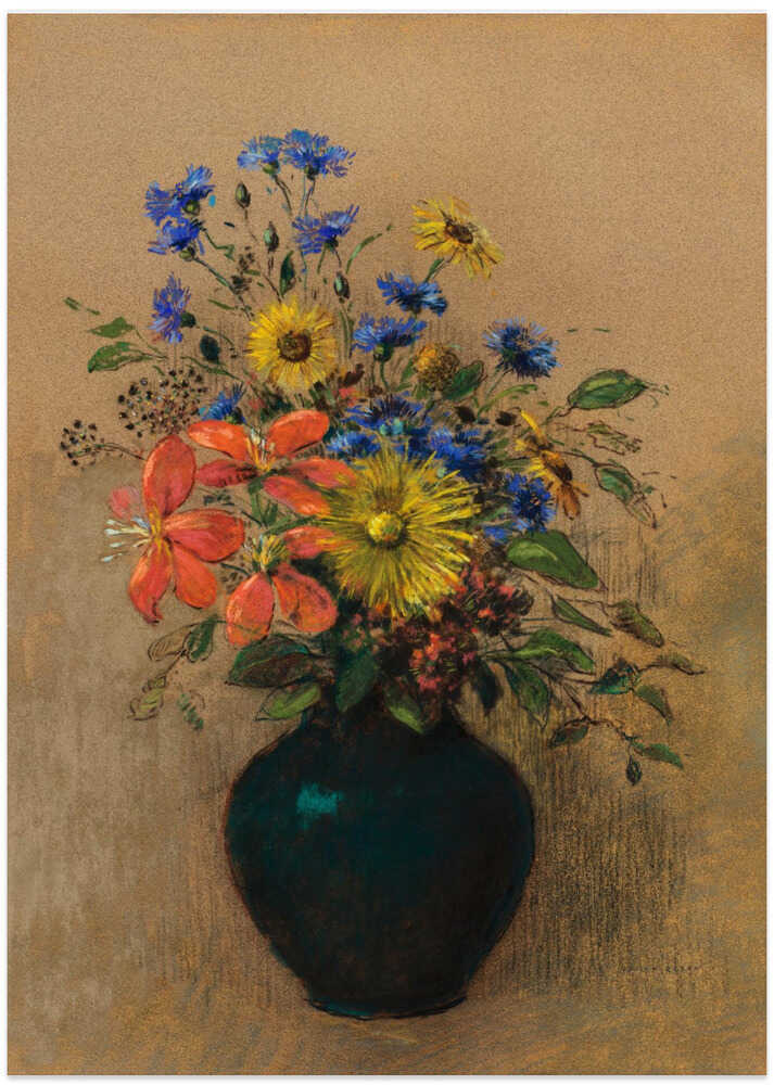 Wildflowers - Art Print by Odilon Redon