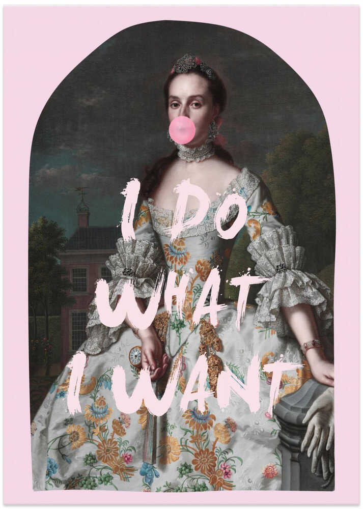 PINK I DO WHAT I WANT MAXIMALIST ART - Art Print by Talitha McQueen