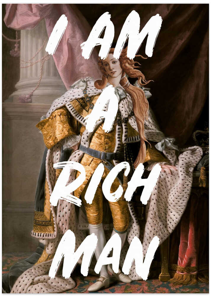 Richmanwhitetext Ratioiso - Art Print by Talitha McQueen