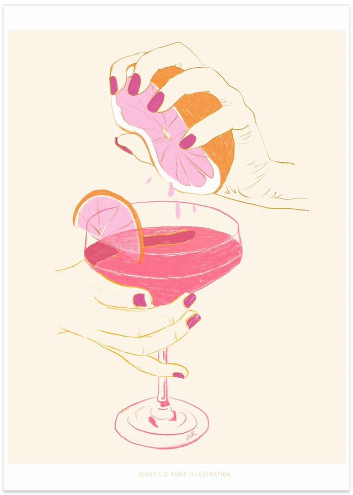 Jlr Cocktail2 Copy - Art Print by Jenny Liz Rome