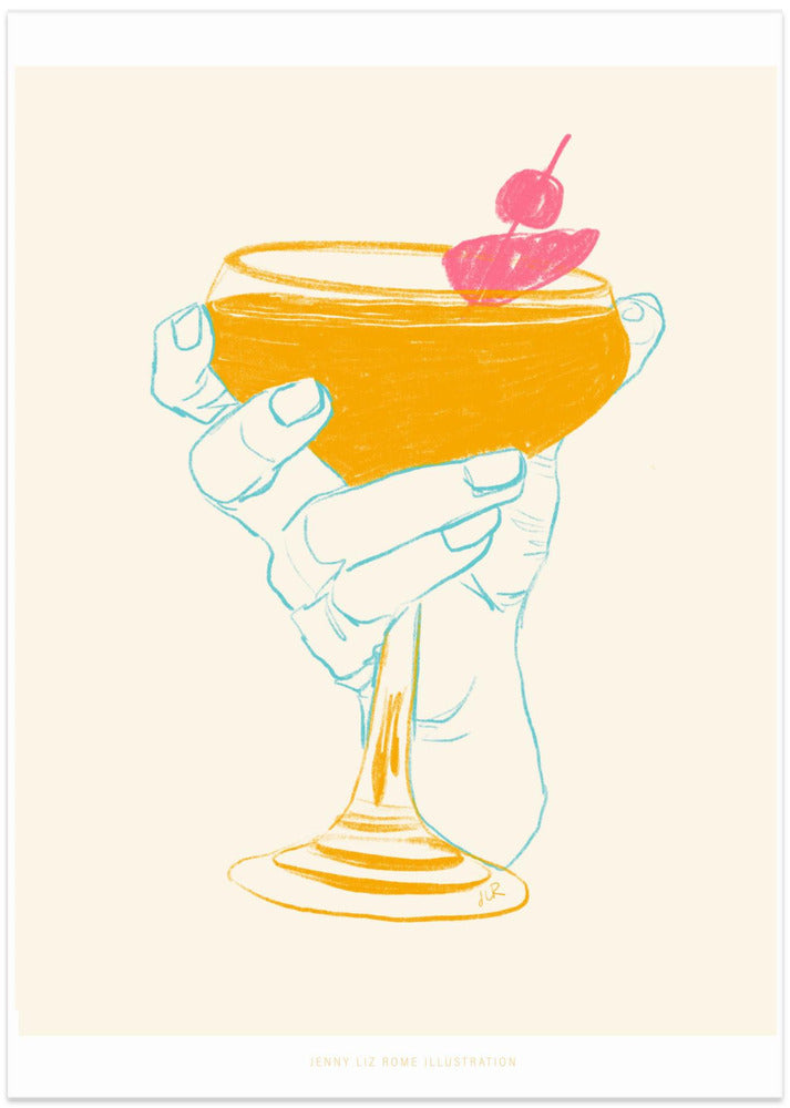 Jlr Cocktail1 - Art Print by Jenny Liz Rome