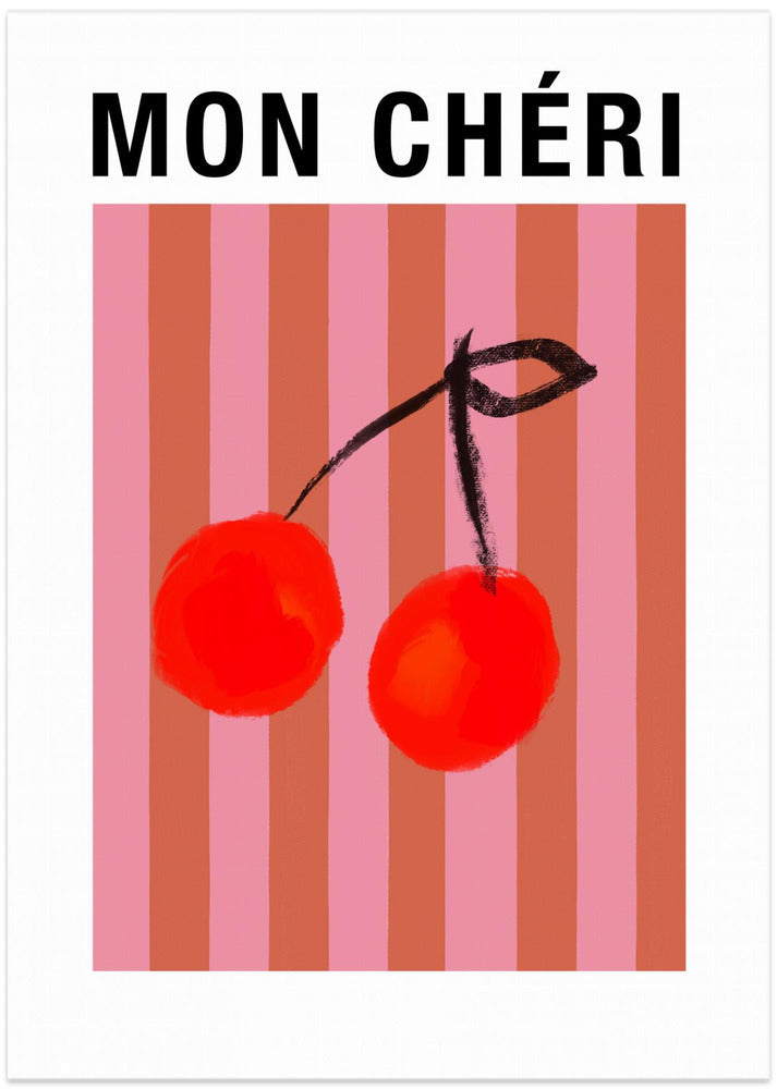 Stripedcherries Ratioiso - Art Print by Talitha