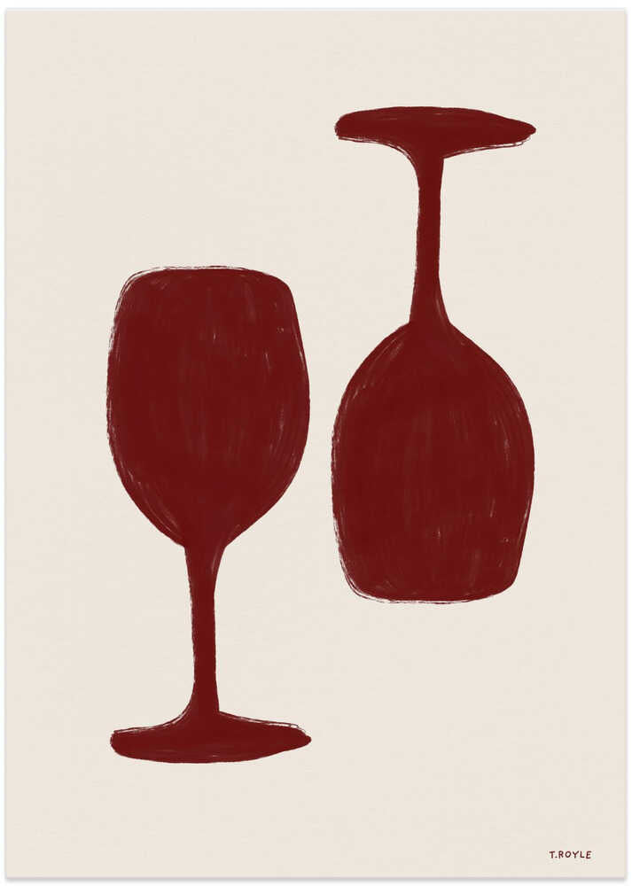 Wine time - Art Print by Tara Royle