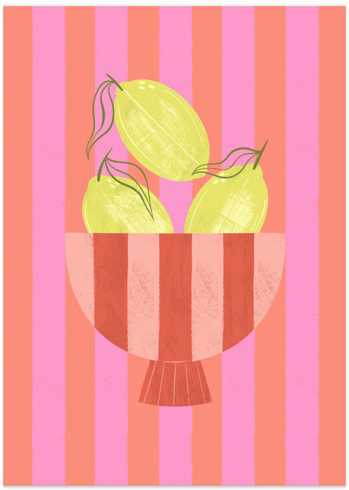 Bowl Of Lemons - Art Print by Melissa Donne