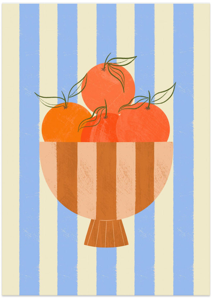 Bowl of Oranges - Art Print by Melissa Donne