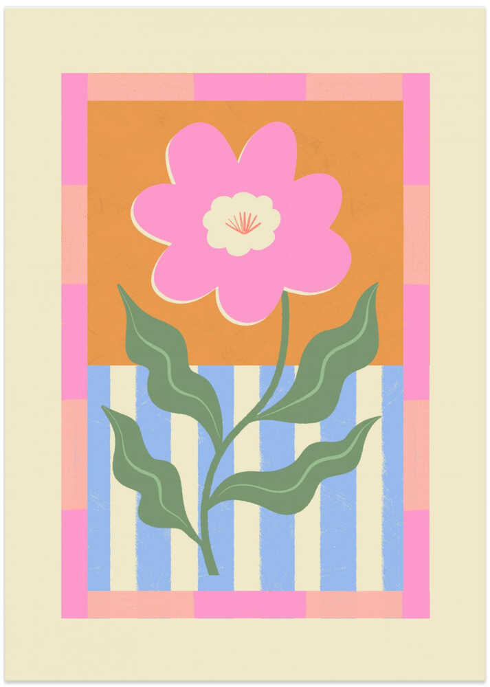 Pink Abstract Flower - Art Print by Melissa Donne