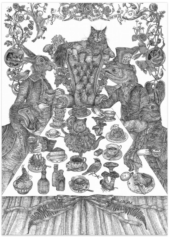 Mad Tea Party - Art Print by Nicole Bustamante