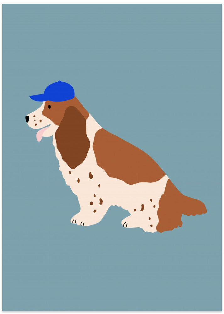 Cocker Spaniel with Cap - Art Print by Maren Gross