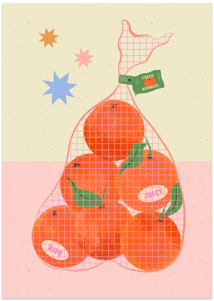 Fresh and Ripe Oranges - Art Print by Melissa Donne