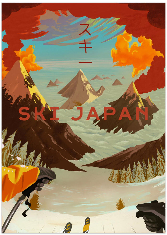 Ski Japan - Art Print by Mark Harrison