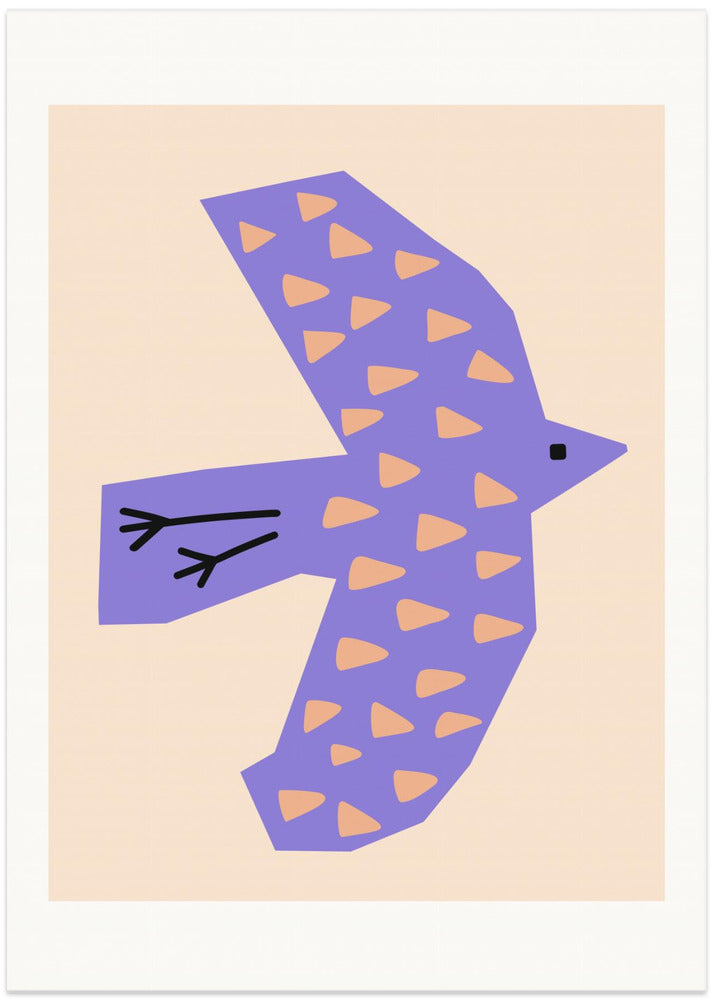 Bird Lilac - Art Print by Silvia Visscher