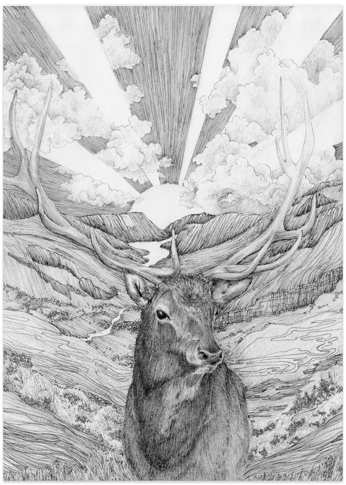 Rise With the Sun Original - Art Print by EC Mazur