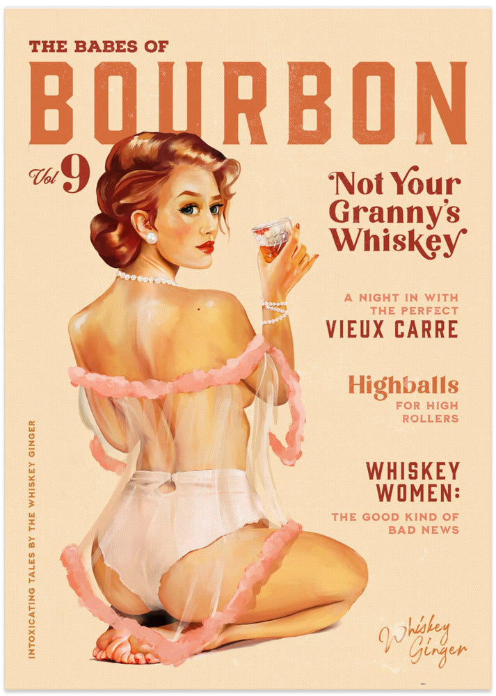Babes of Bourbon Vol 9 Vintage Whiskey Pinup - Art Print by The Whiskey Ginger
