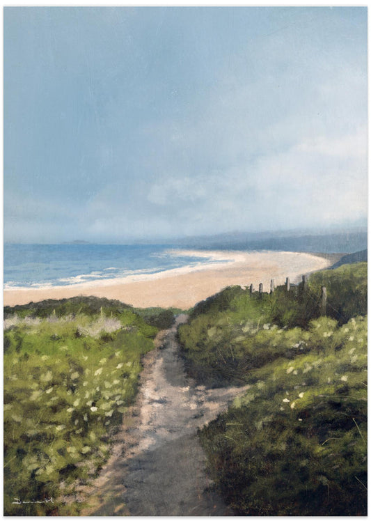 Gwithian Beach - Art Print by Dan Hobday