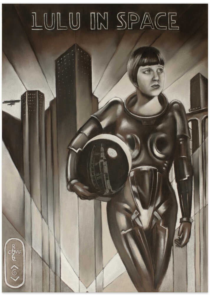 Art Deco City Astronaut - Art Print by Corné Akkers
