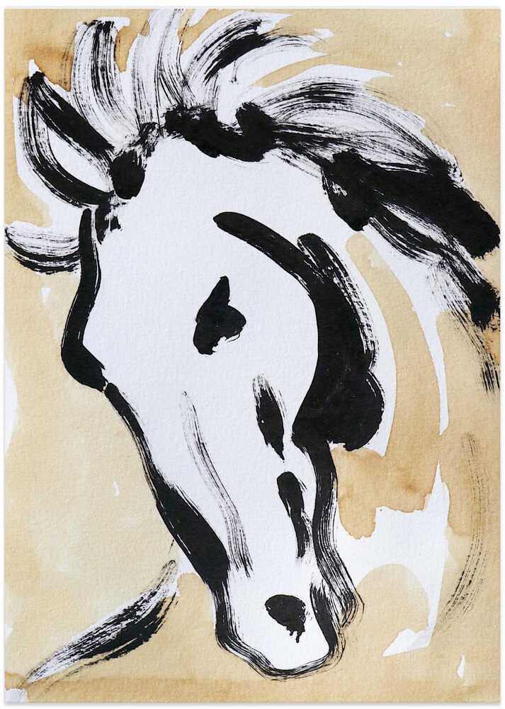 Stirring Equine Flow - Art Print by Santhosh ch