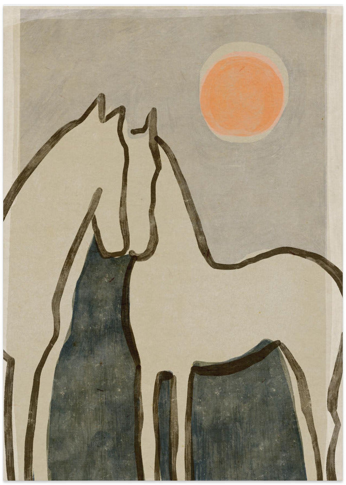 Equine Embrace - Art Print by Treechild