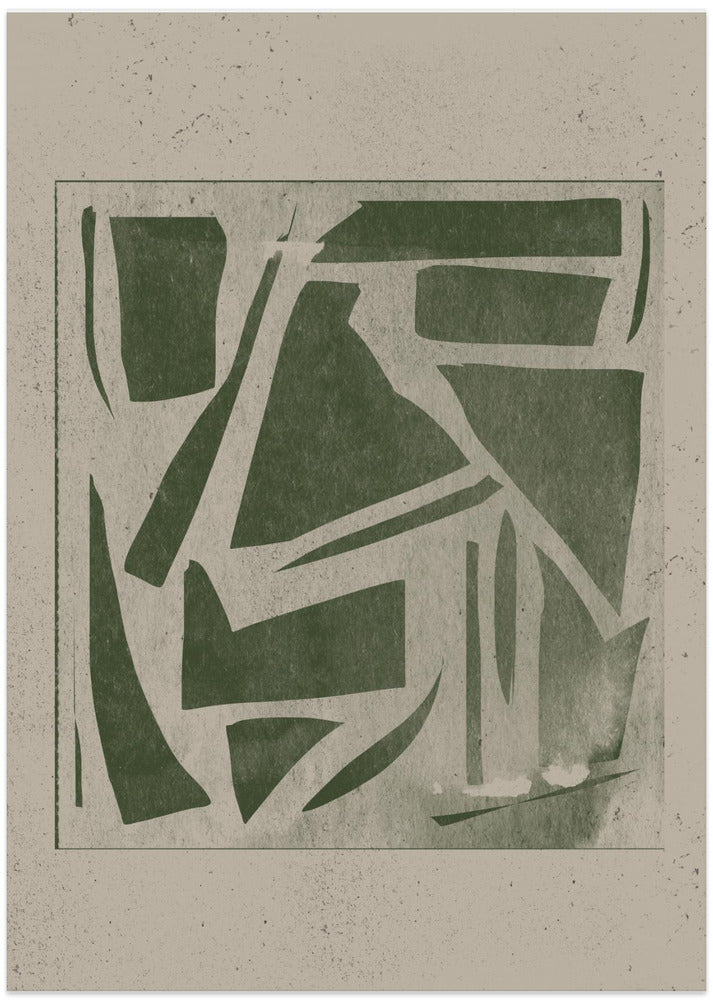 Green Geometric Maze - Art Print by THE MIUUS STUDIO