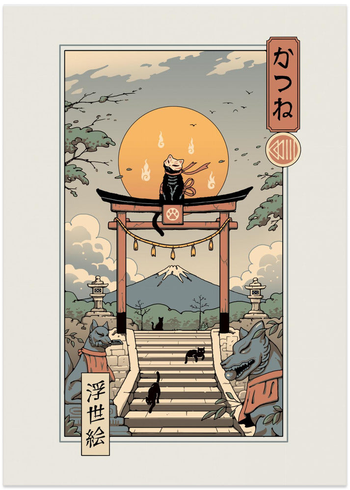 Catsune Inari - Art Print by Vincent Trinidad
