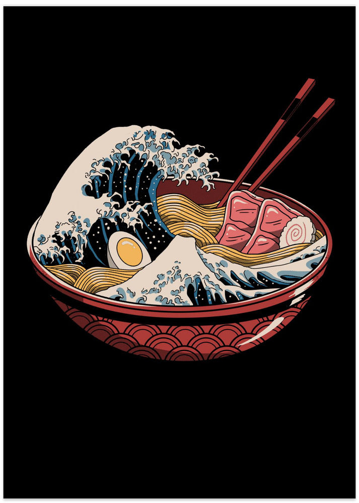 Great Ramen Wave - Art Print by Vincent Trinidad