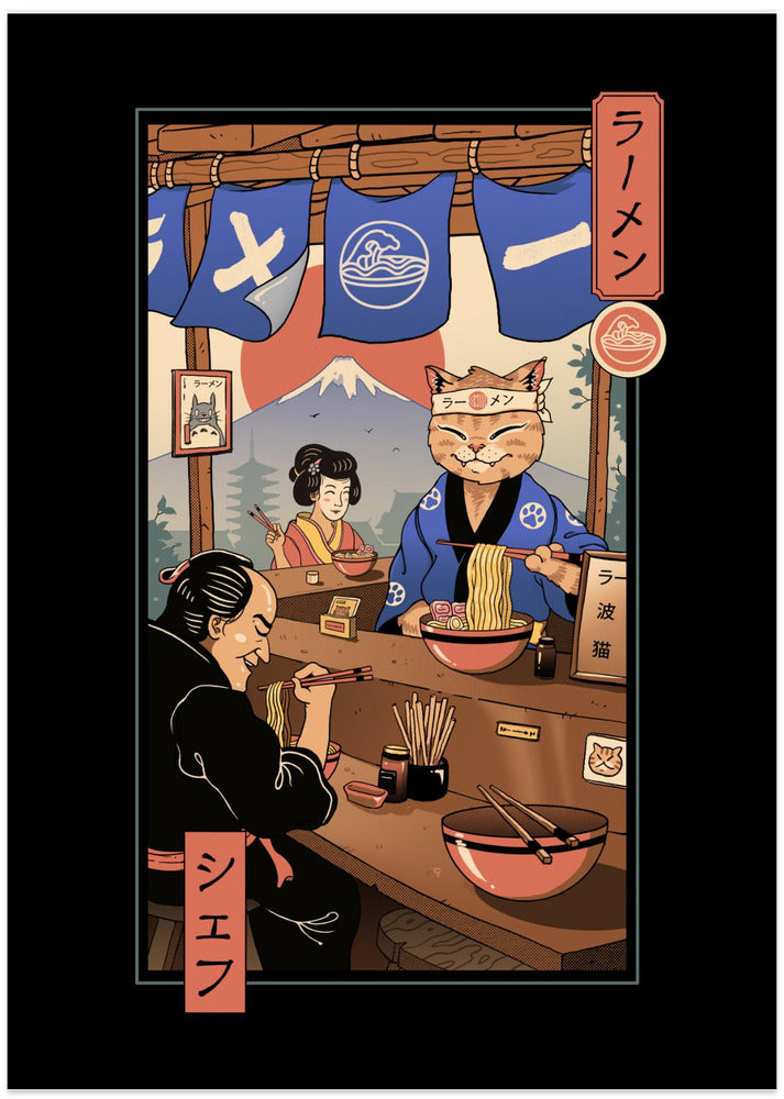 Ramen Meowster - Art Print by Vincent Trinidad