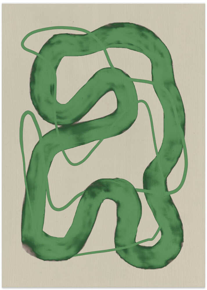 Line art abstract 01 - Art Print by Little Dean