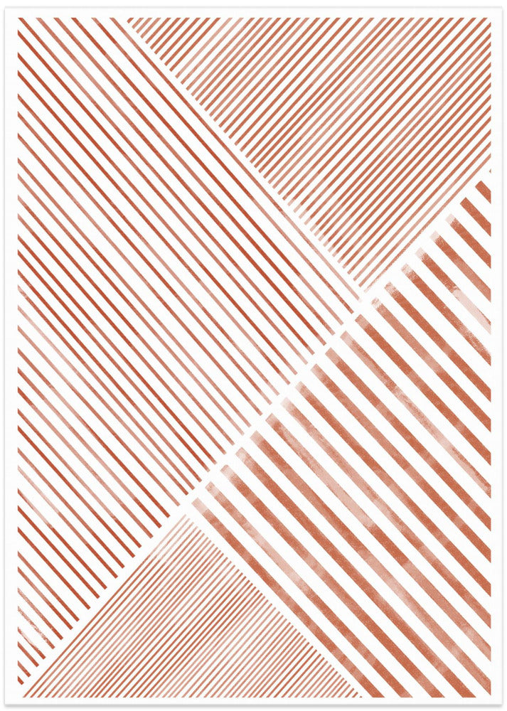 Crimson Stripes Dance - Art Print by THE MIUUS STUDIO
