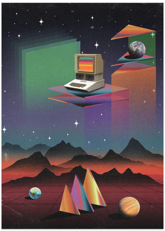 80s CRT Computer - Art Print by Nibera