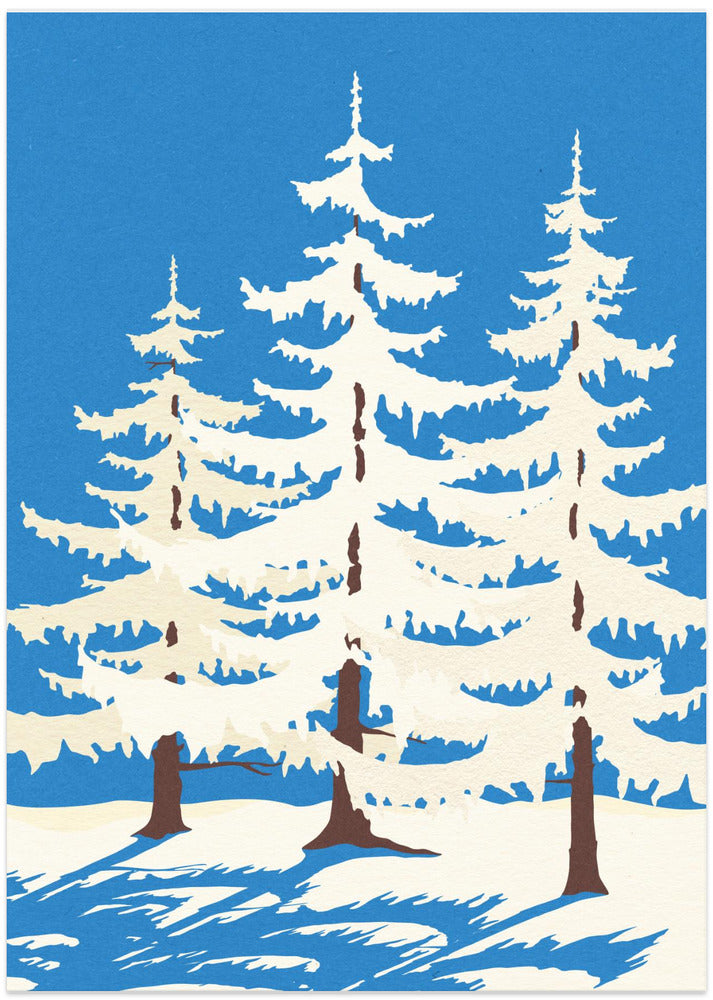 Harz Winter Trees - Art Print by Rosi Feist
