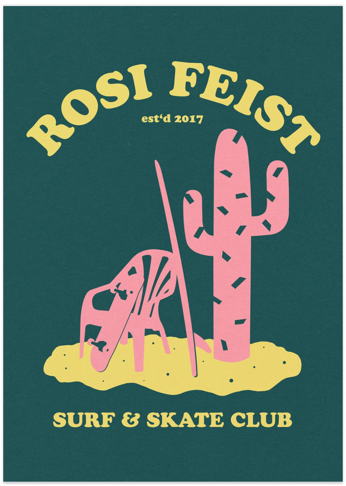 Rosi Feist Surf and Skate Club - Art Print by Rosi Feist