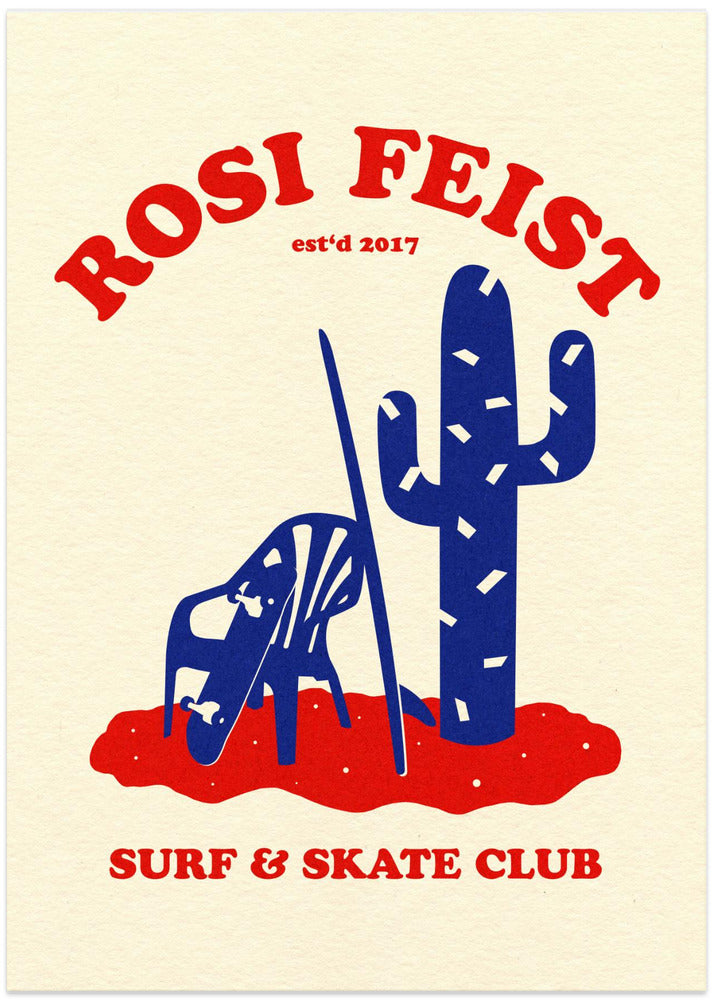 Rosi Feist Surf & Skate Club - Art Print by Rosi Feist