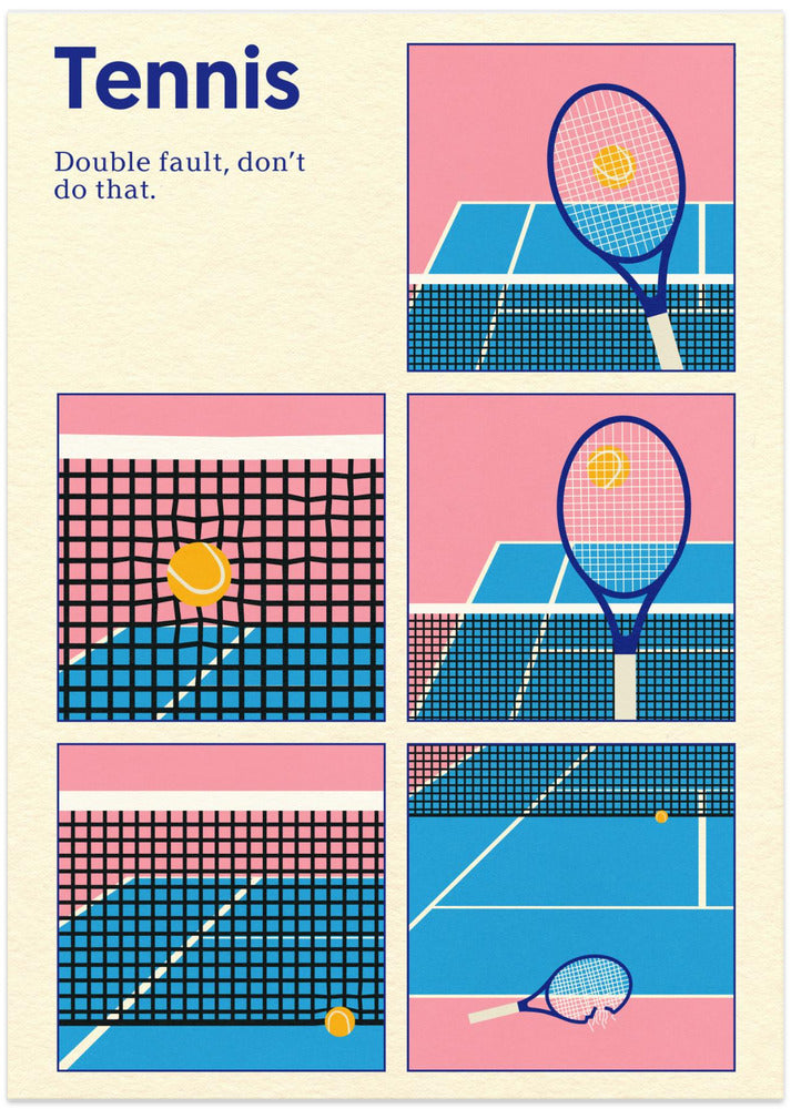 Poster Tennis Double Vault - Art Print by Rosi Feist