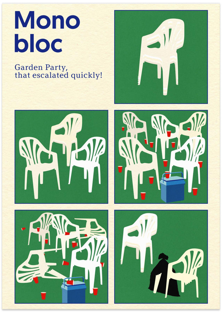 Poster Monobloc Five Squares - Art Print by Rosi Feist