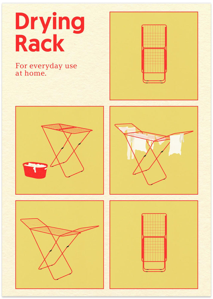 Poster Drying Rack - Art Print by Rosi Feist
