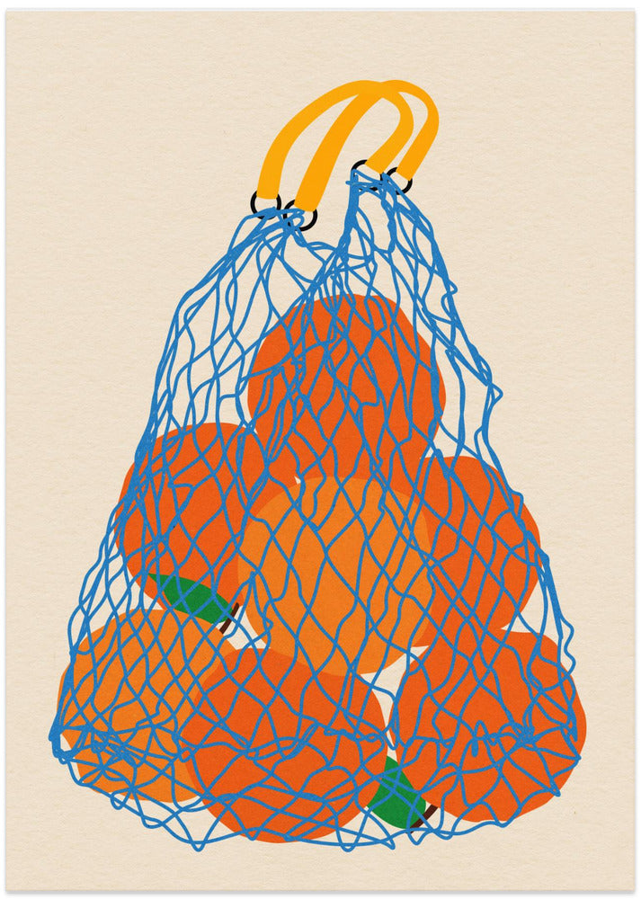 Oranges In a Net Bag Update 24 - Art Print by Rosi Feist