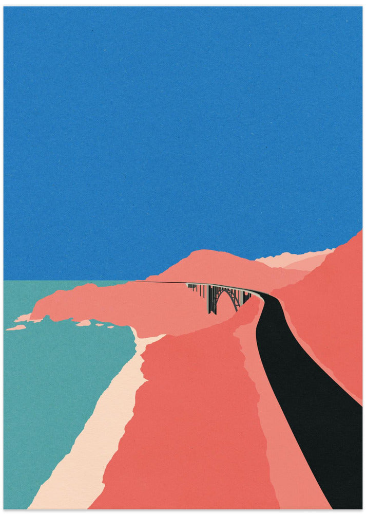 Pacific Coast Highway Big Sur - Art Print by Rosi Feist