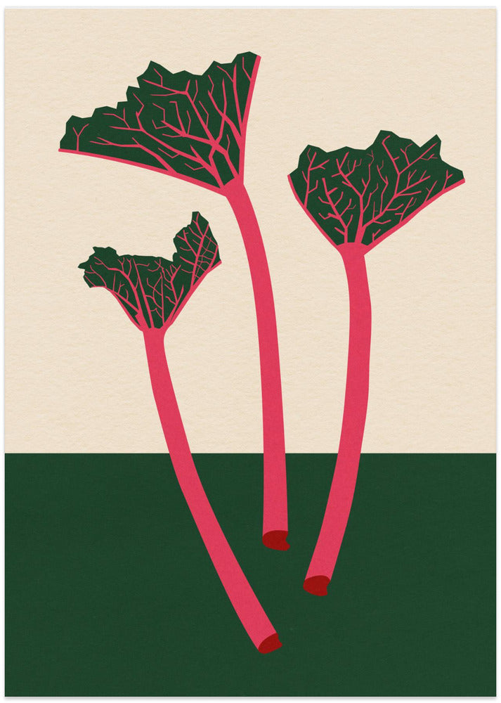 Swedish Garden Rhabarber - Art Print by Rosi Feist