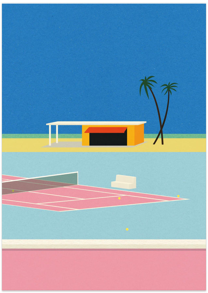 Tennis By the Beach - Art Print by Rosi Feist