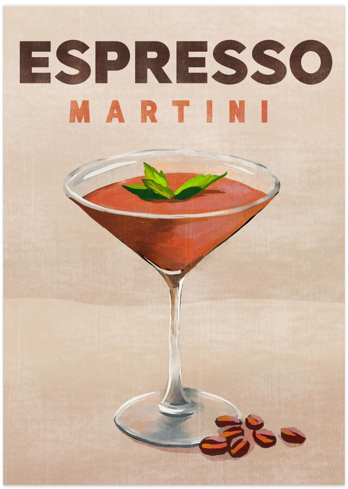 Espresso Martini Cocktail Bar Decor - Art Print by The Whiskey Ginger