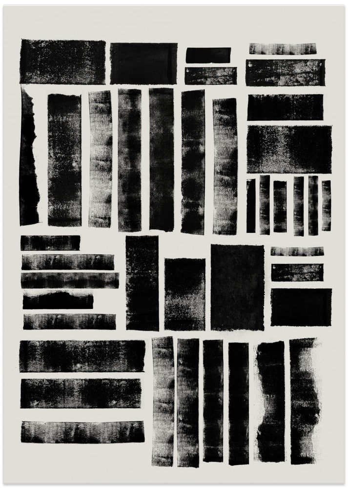 Monochrome Blocks - Art Print by THE MIUUS STUDIO