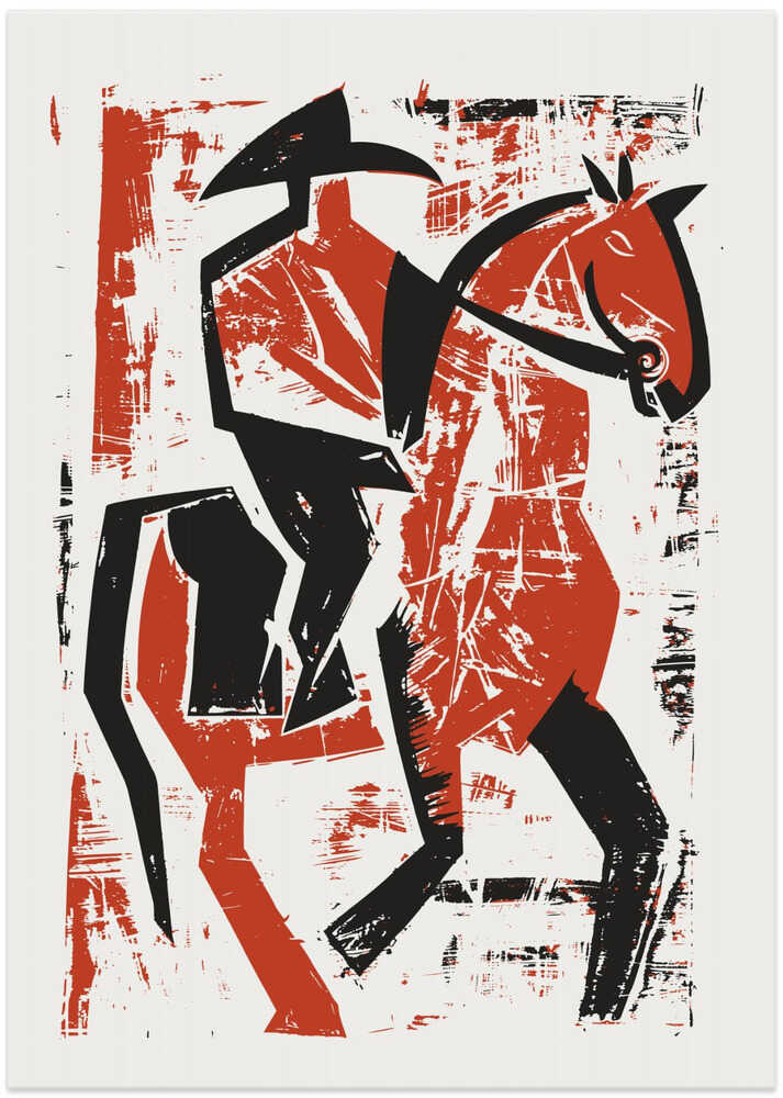 Abstract Horse Rider - Art Print by Andreas Magnusson