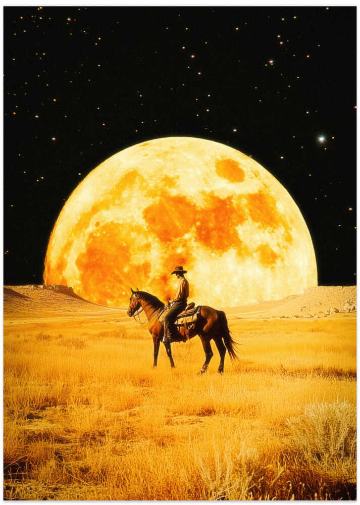 Lunar Cowboy - Art Print by Taudalpoi