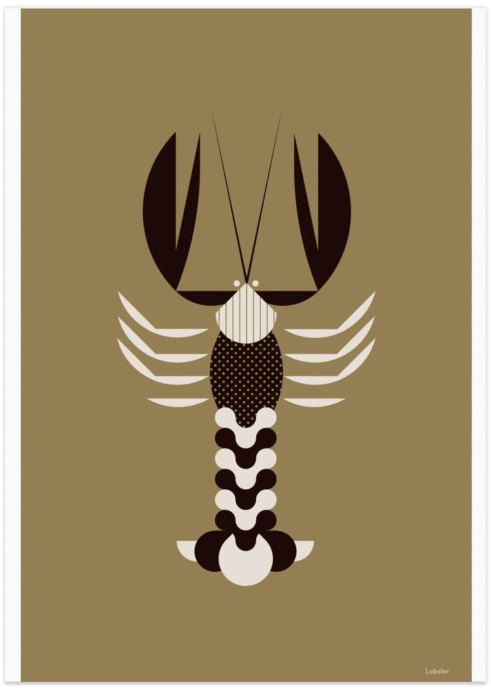 Golden Animals - Lobster (Gold) - Art Print by Studio Soleil
