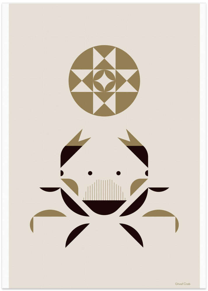 Golden Animals - Ghost Crab (White) - Art Print by Studio Soleil