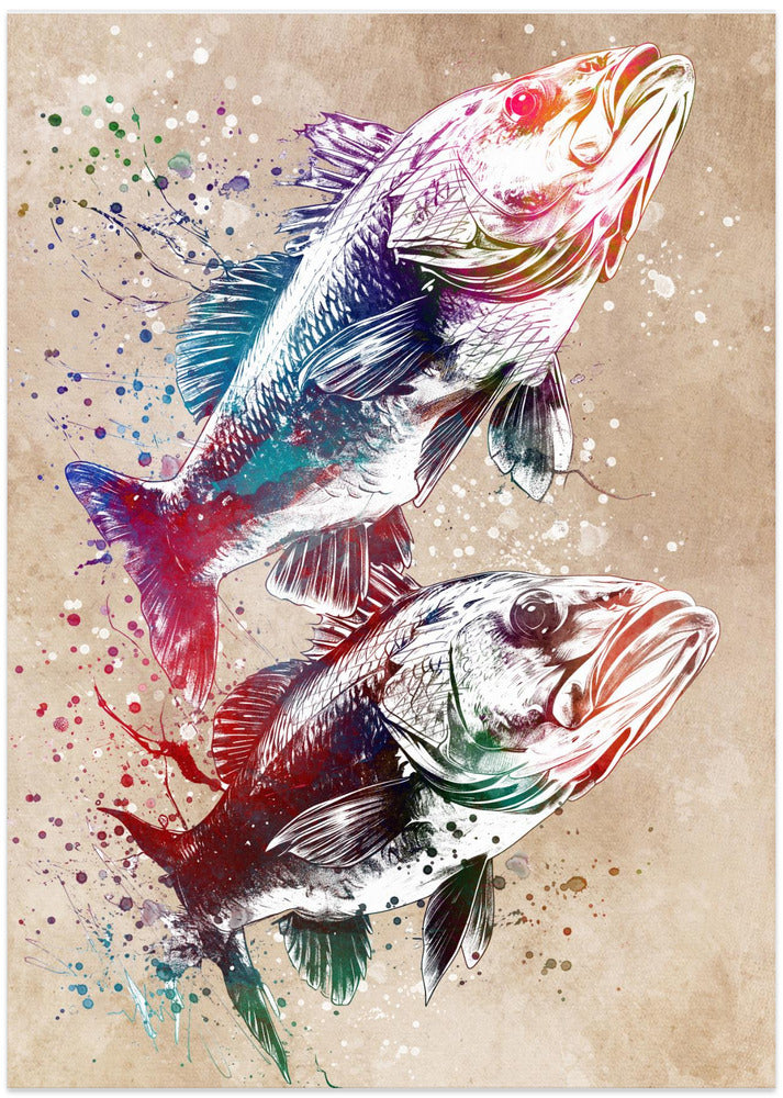 Sport Fishing 1 - Art Print by Justyna Jaszke