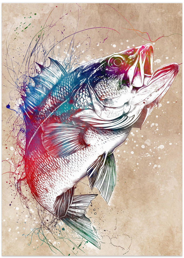 Sport Fishing - Art Print by Justyna Jaszke