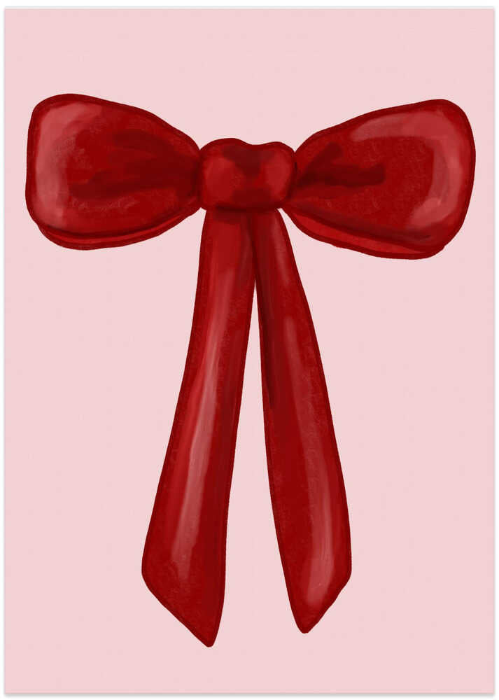 Scarlet Ribbon Tied - Art Print by Athene Fritsch