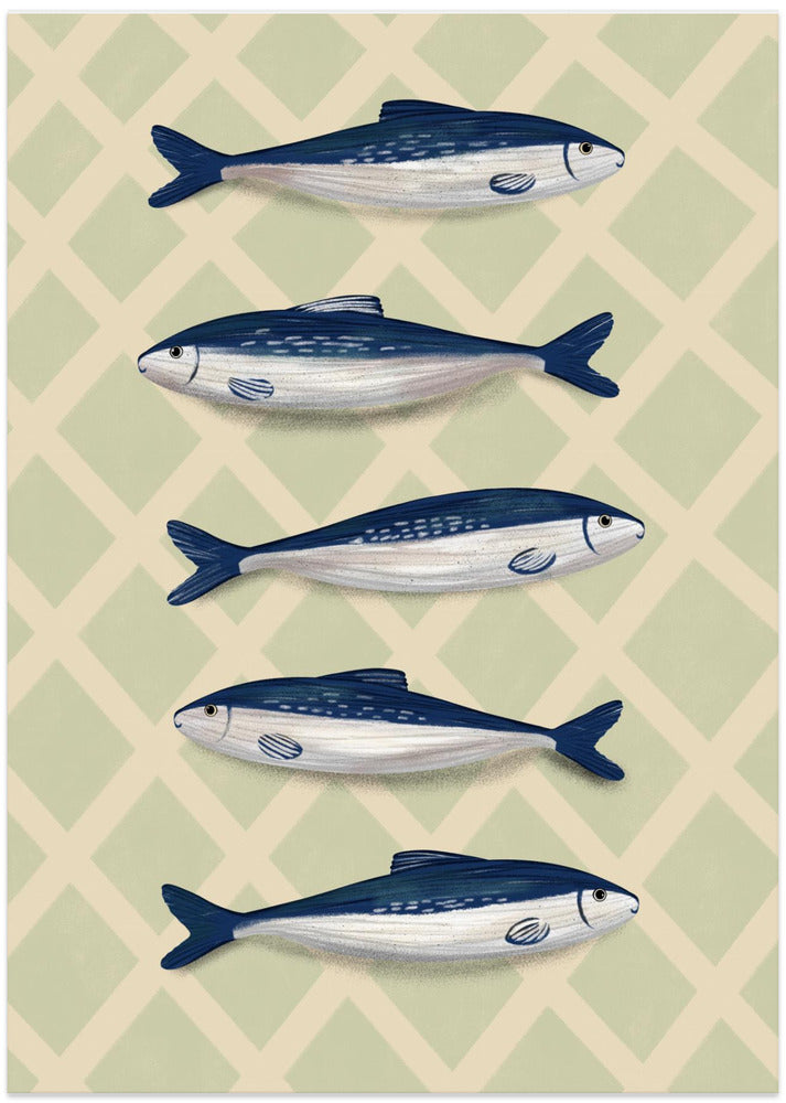 Sardines - Art Print by EMELIEmaria