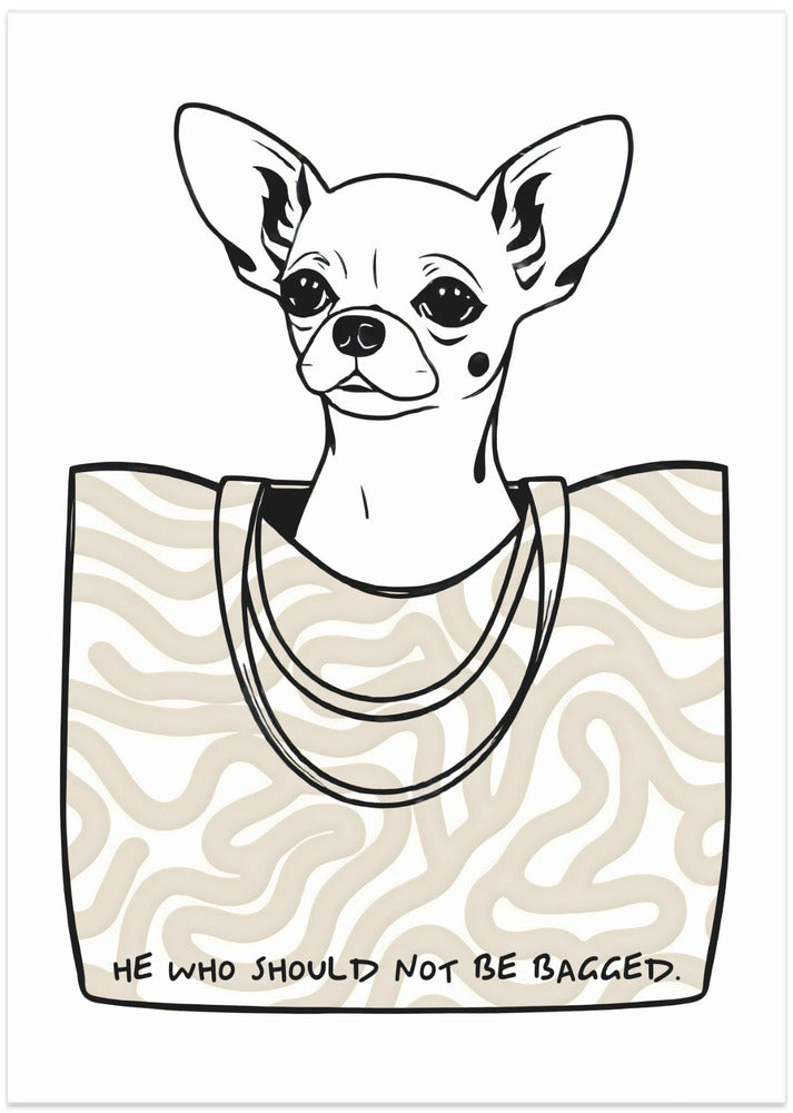 He Who Should Not Be Bagged - Art Print by Uma Gokhale